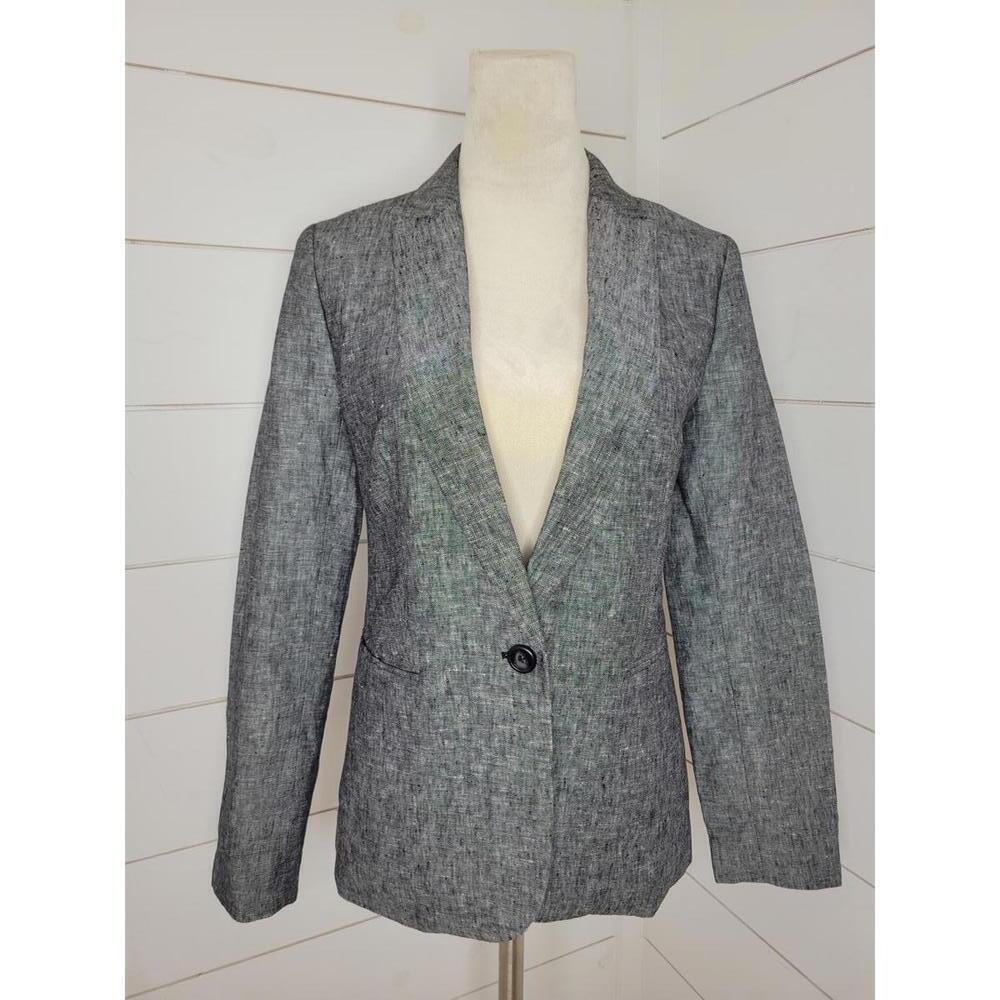J by J Crew size 6 navy blue linen blazer